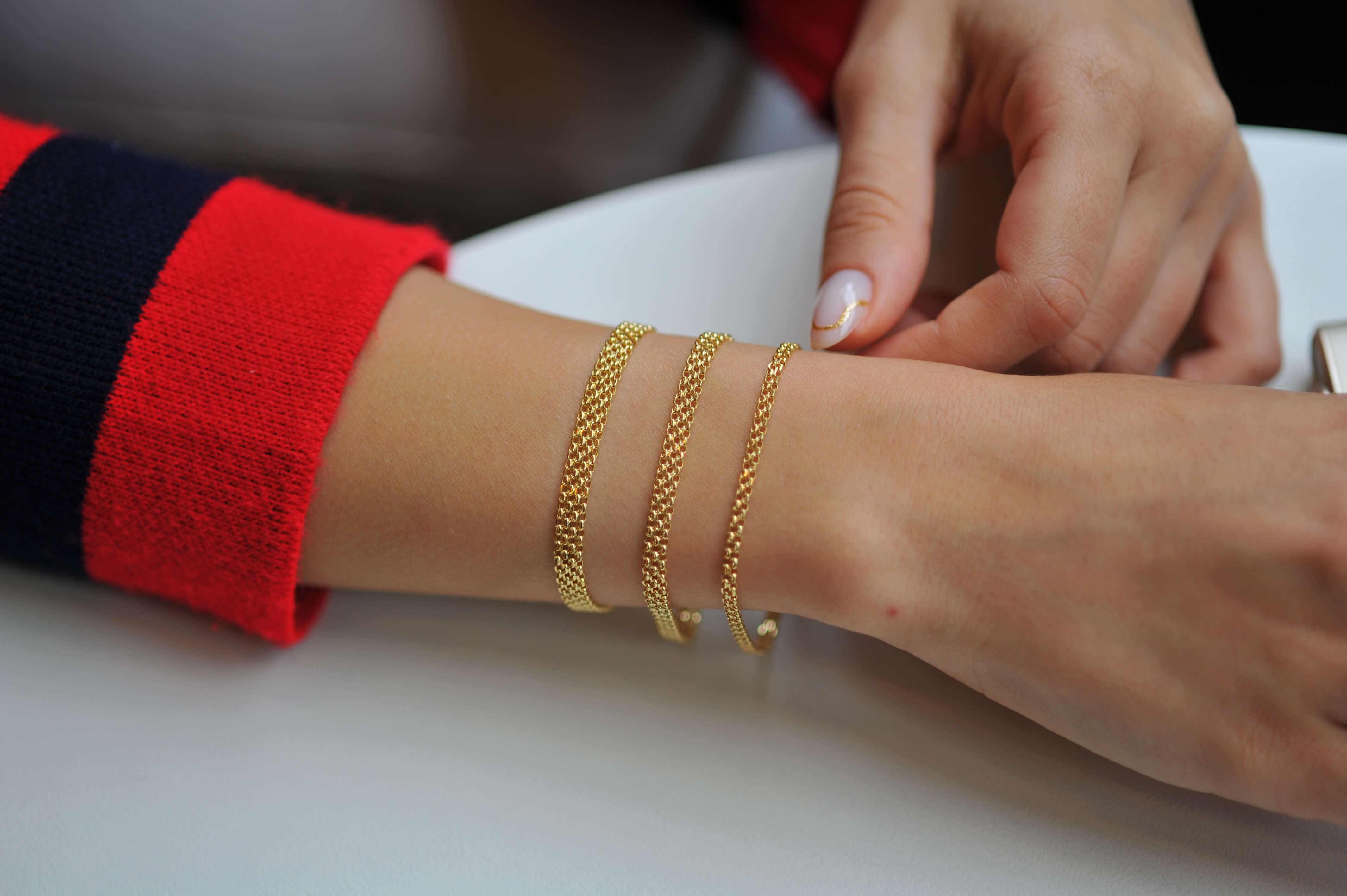 14k Solid Gold Bismarck Bracelet